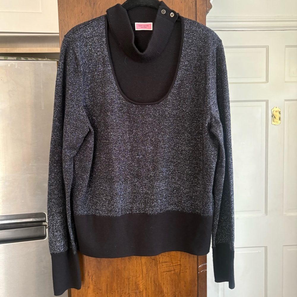 Kate Spade Black and Gray Women's Sweater XL Perfect Condition - Picture 2 of 9